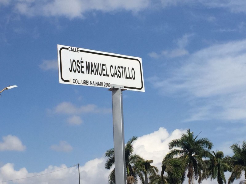 Honran vida de José Manuel renombrando una calle