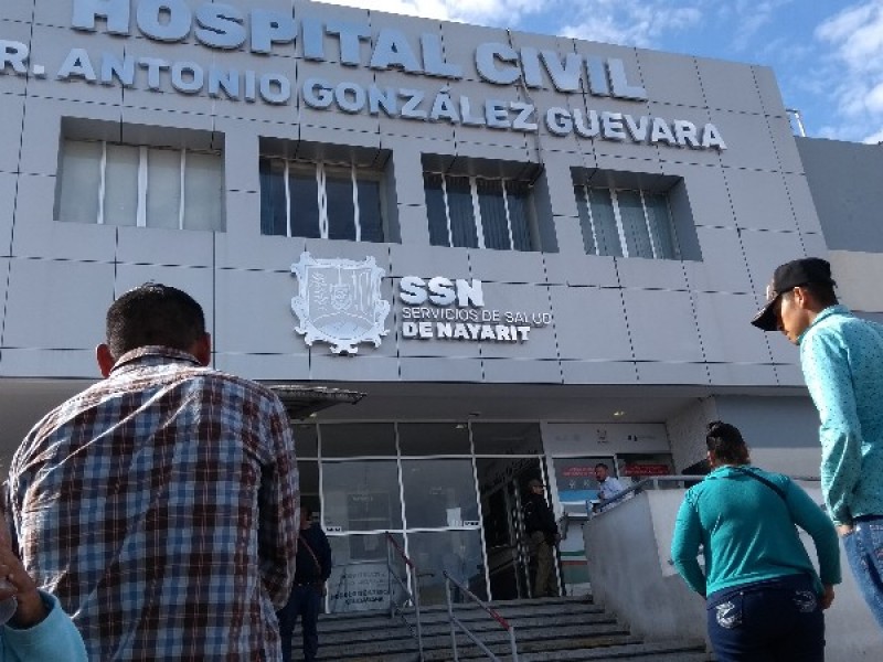 Hospital civil de Tepic trabaja con normalidad