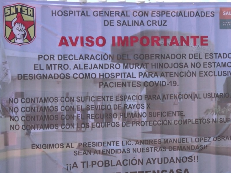 Hospital con Especialidades, sin recursos para atención de Covid-19