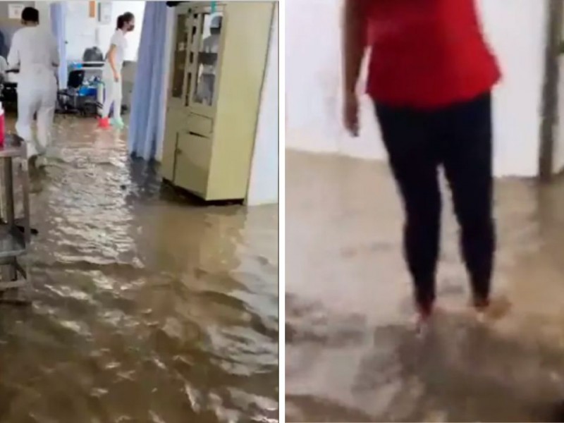 Hospital de Autlán en Jalisco se inunda por huracán Lidia