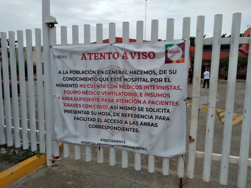 Hospital de Tehuantepec en crisis; carece de insumos y médicos