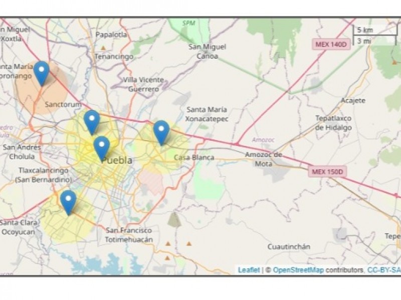 Hoy hubo mala calidad de aire en Puebla