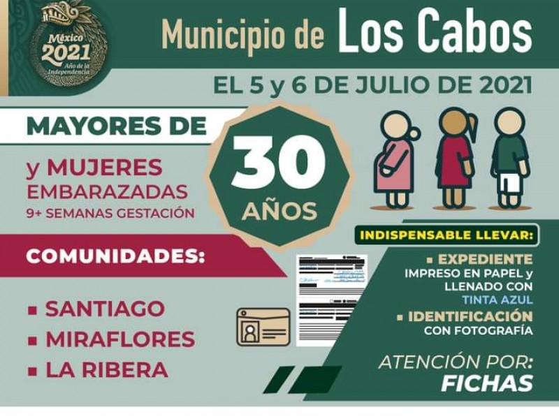 Hoy inicia vacunación para mayores de 30 en zona rural