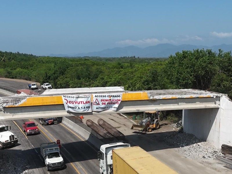 Hoy retirarán trabes de puente Cuyutlán en autopista Colima-Manzanillo
