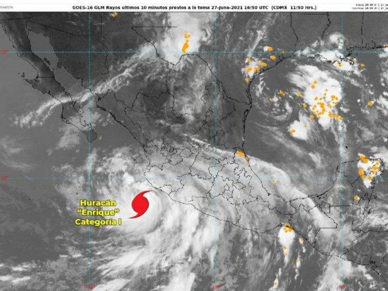 Huracán 'Enrique' llegará a Jalisco este domingo: Conagua