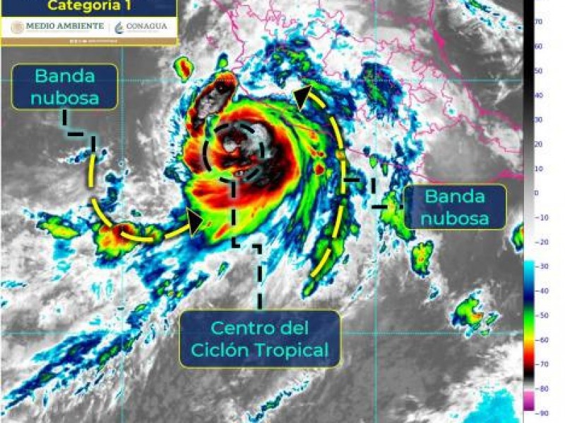 Huracán Nora se ubica frente a costas de Colima