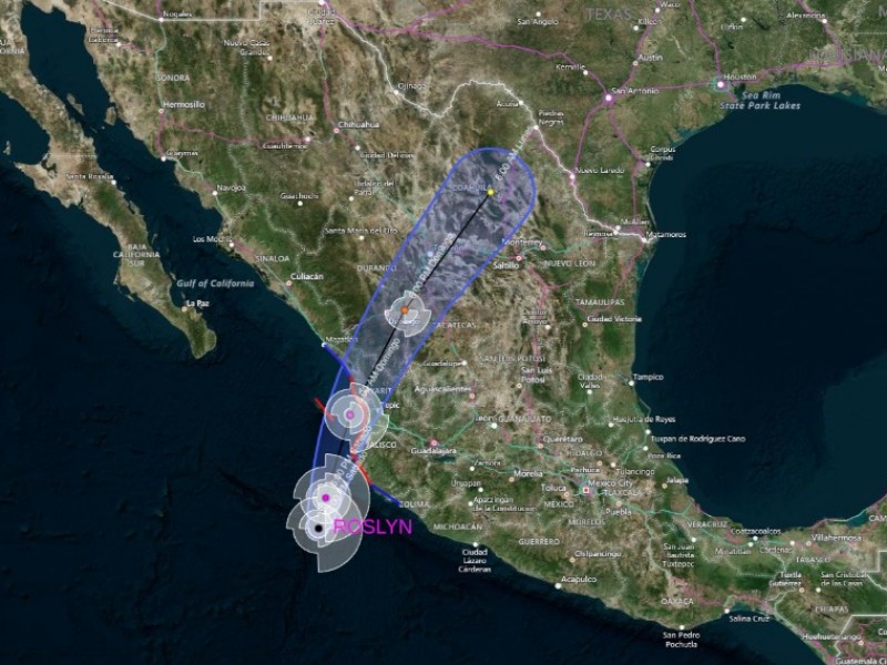Huracán Roslyn avanza hacia costas mexicanas