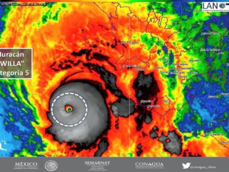 Huracán “Willa” se convierte en categoría 5