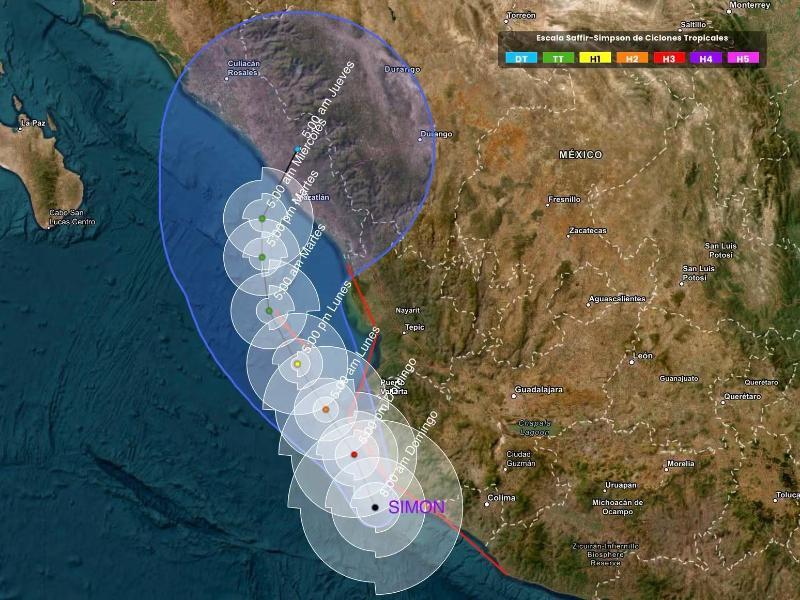 Huracán Simón provocará lluvias extraordinarias