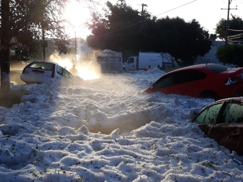 Impactantes imágenes de granizada en ZMG