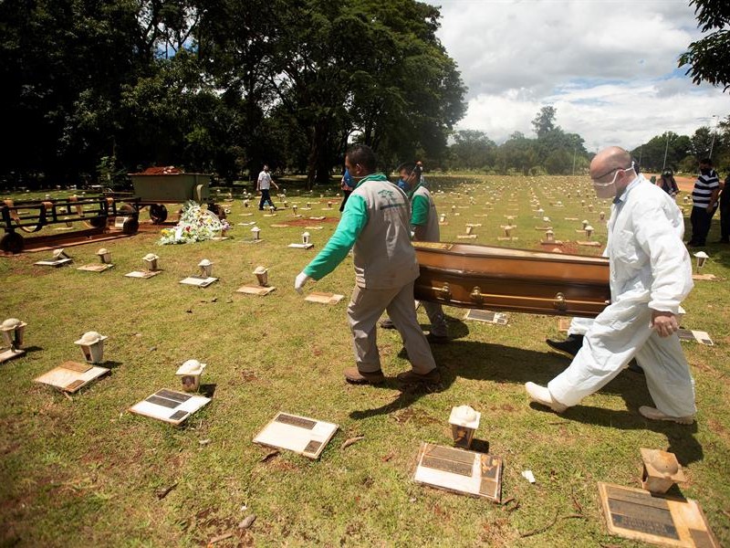 Imparables las muertes por Covid-19 en Brasil