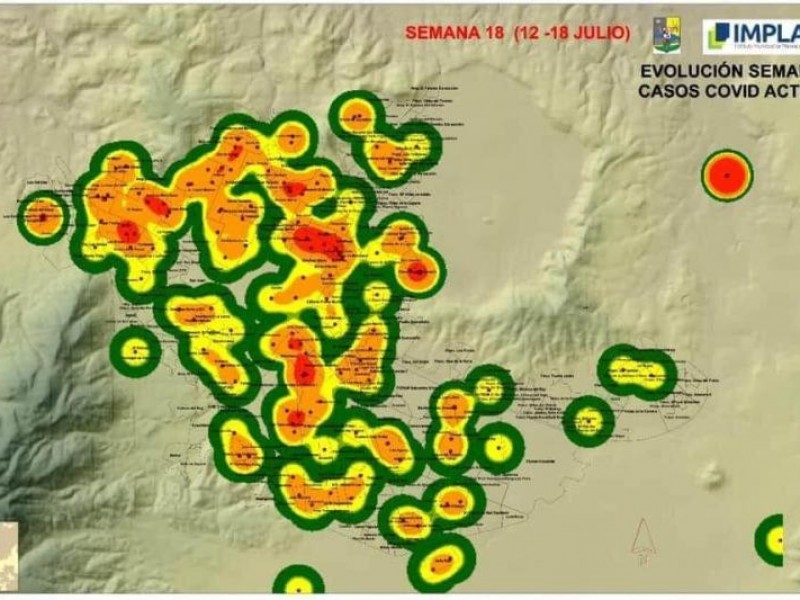IMPLAN actualizará cada semana el mapa COVID de Tepic