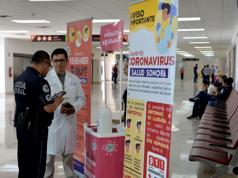 Implementan acciones contra COVID-19 en Aeropuerto de Hermosillo