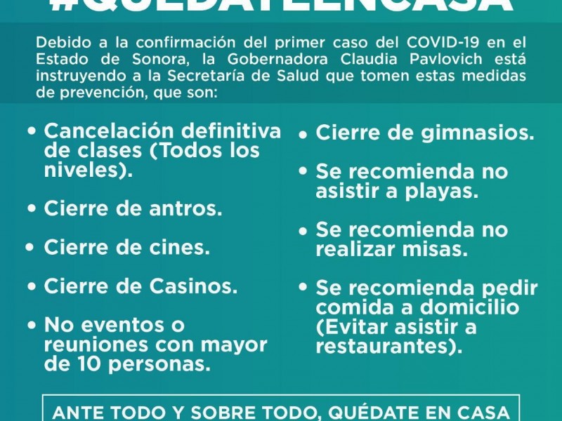 Implementan en Sonora la estrategia #QuèdateEnCasa