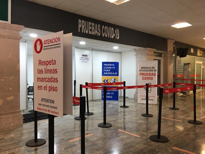 Implementan módulo de pruebas COVID-19 en aeropuerto de Zacatecas