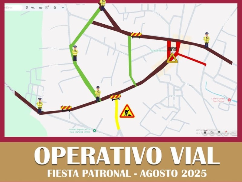 Implementan operativo vial ante fiesta patronal de Teocelo