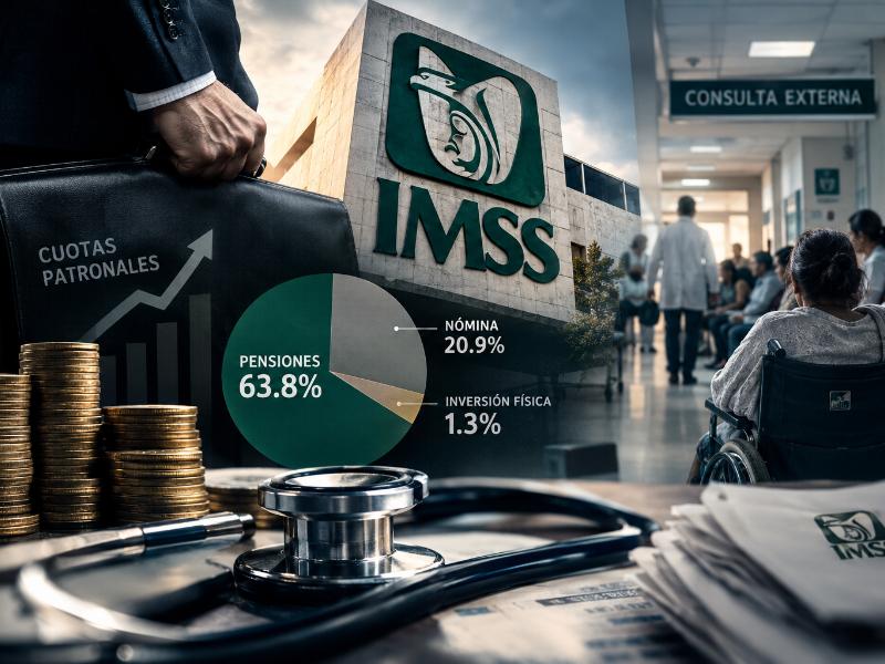 IMSS en crisis: empresas pagan más,  pensiones ahogan la atención médica