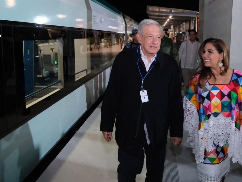 Inauguración del tramo Cancún-Palenque del Tren Maya