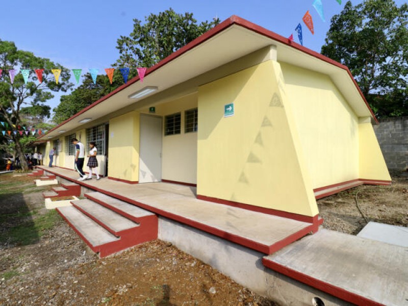 Inauguran aulas didácticas en el municipio de Cacahotán