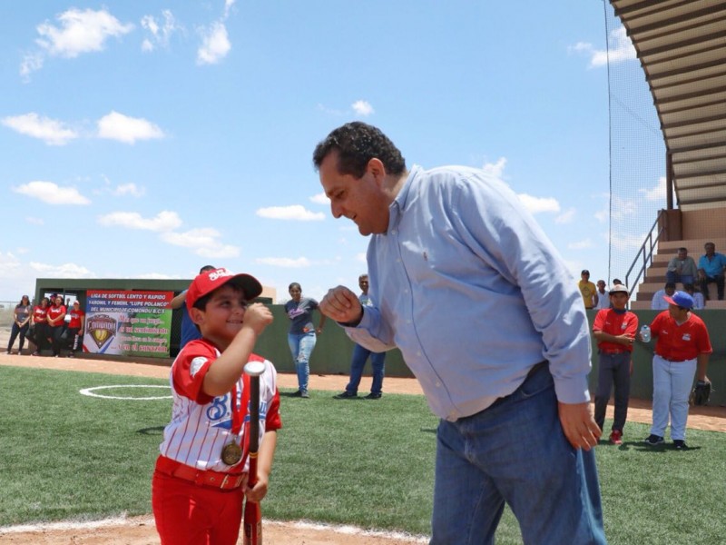 Inauguran campo de béisbol en Comondú