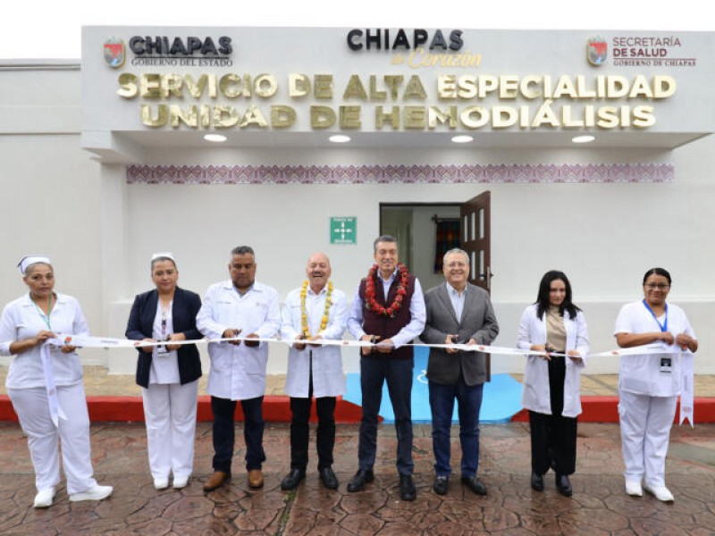 Inauguran en SCLC Servicio de Alta Especialidad de Hemodiálisis