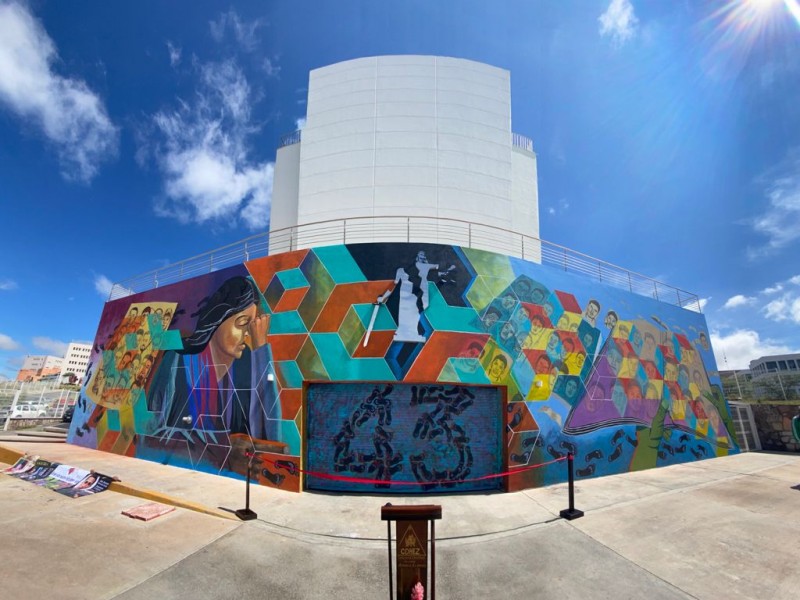 Inauguran mural Ausencia en la CDHEZ, en conmemoración a desaparecidos