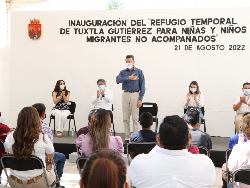 Inauguran Refugio temporal en Tuxtla para menores migrantes