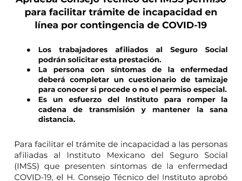 Incapacidades en el IMSS podrán ser por teléfono