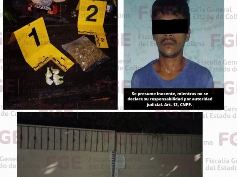 Incautan droga en domicilio tecomense; un detenido