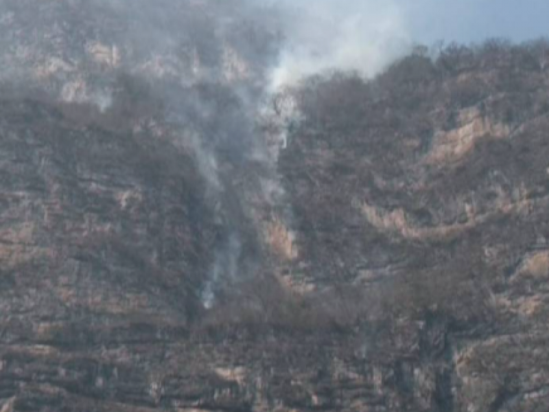 Incendio activo consume hectáreas en el Cañón del Sumidero