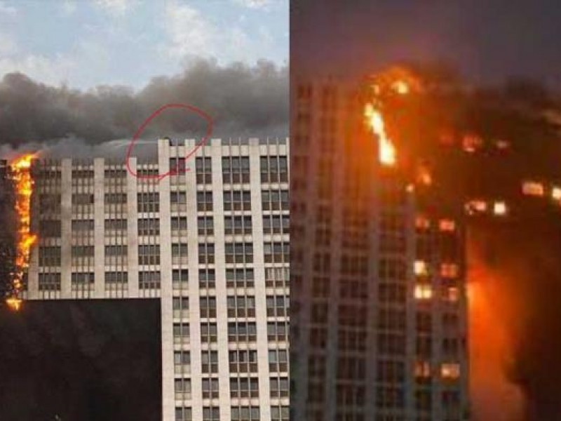 Incendio consume rascacielos residencial en Dalian, China