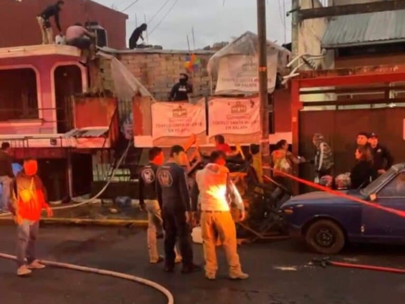 Incendio consume templo de la Santa Muerte en Xalapa