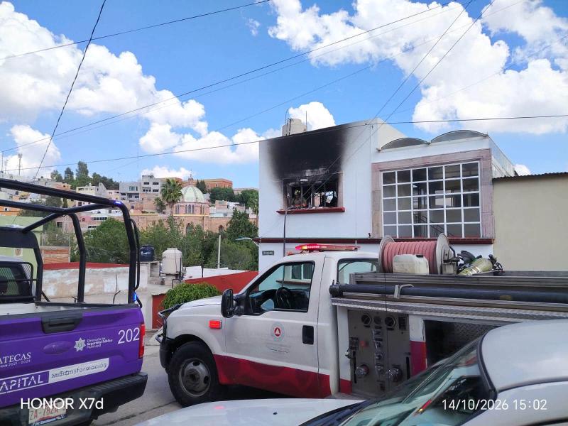Incendio de casa en la colonia Centro deja solo afectaciones materiales