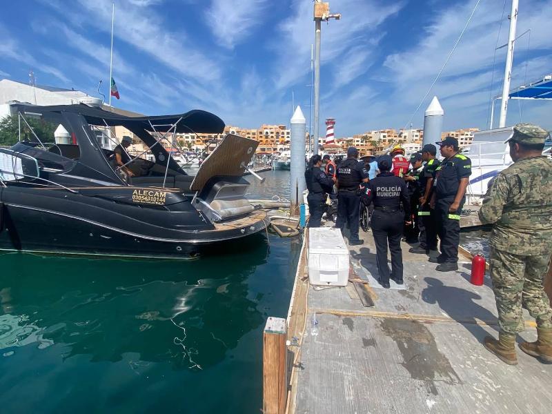 Incendio deja un lesionado en una embarcación en cabo san lucas