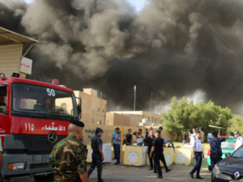 Incendio destruye boletas electorales de Irak