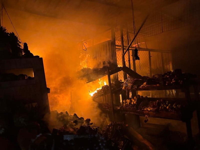 Incendio en mercado de Chilpancingo consume siete locales
