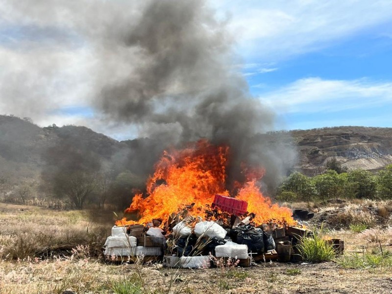 Incinera FGR más de 200 kilos de drogas en Nayarit