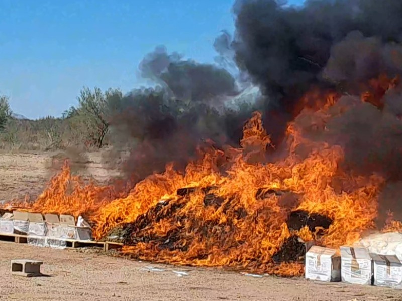 Incinera FGR poco más de dos toneladas de narcóticos Incinera FGR poco más de dos toneladas de narcóticos