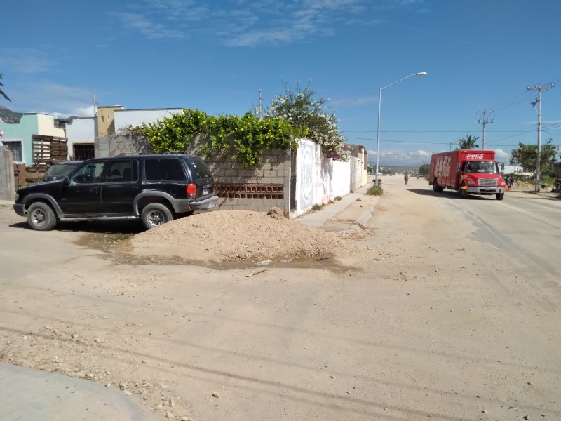 Inconclusa obra hidráulica de villas de cortez