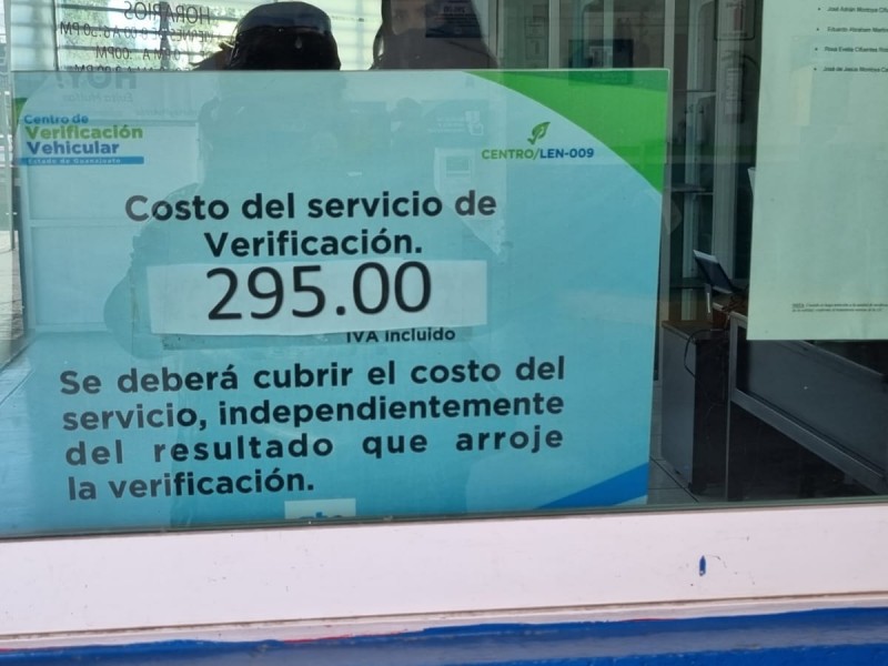 Incrementan tarifa de verificación a $295.00 pesos en este año.