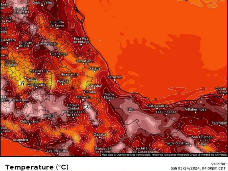 Incrementará la intensidad del calor por surada en Veracruz