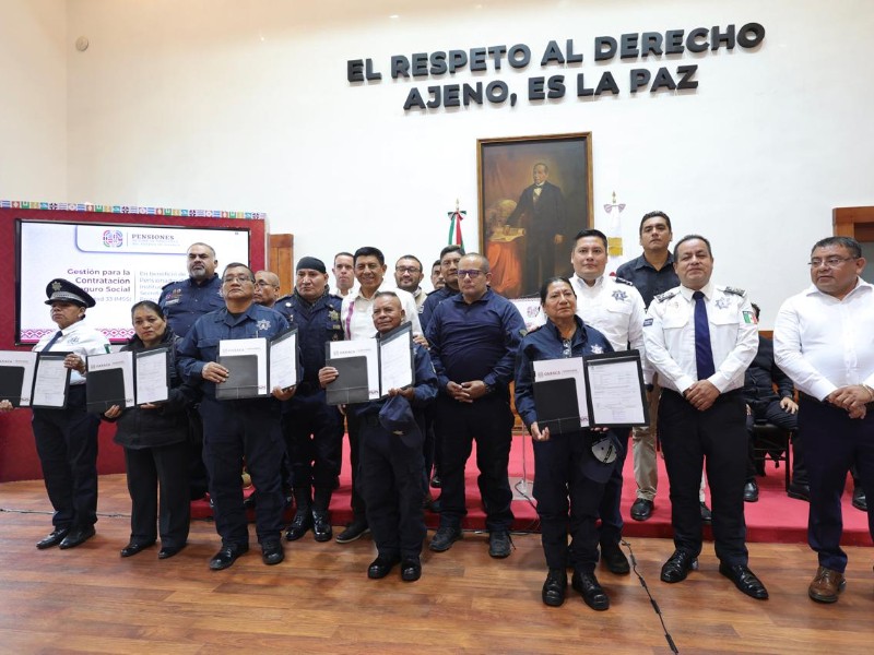 Incremento salarial y nuevo esquema de pensiones para policías de Oaxaca