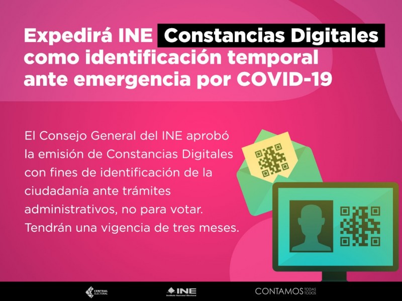 INE inicia recepción de constancias digitales