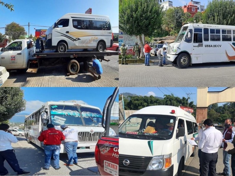 Infraccionan 21 unidades de transporte público irregulares