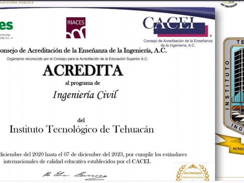 Ingenieria civil del ITT logra certificacion internacional
