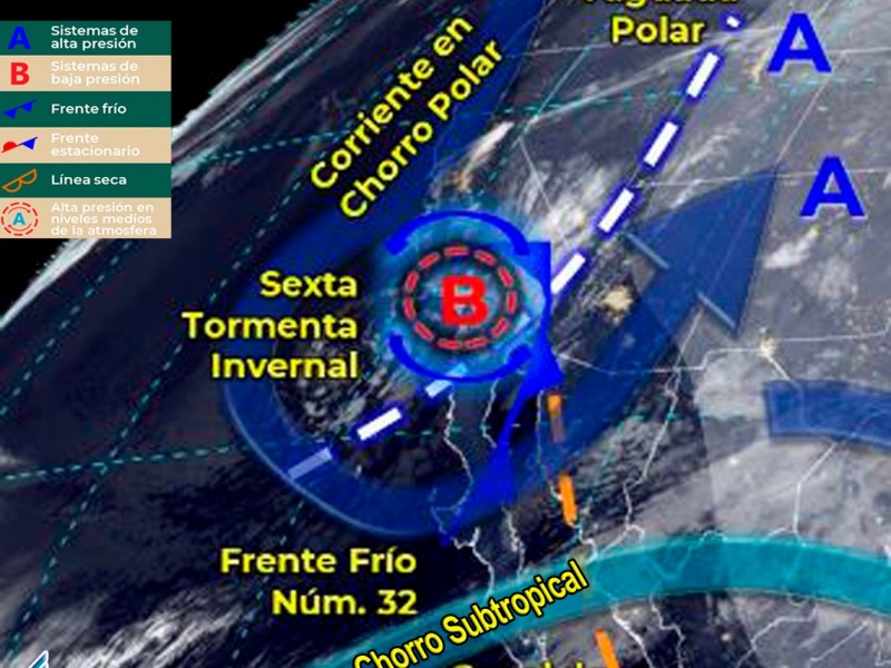 Ingresa a Sonora Frente Frío 32 y 6ta Tormenta Invernal