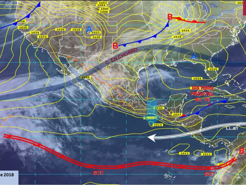 Ingresa frente frío 17 al país este jueves