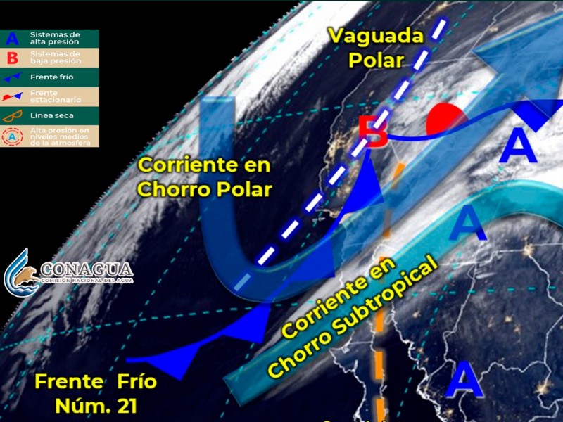 Ingresa Frente frío 21 a Sonora