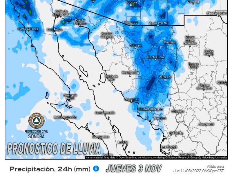 Ingresa Frente Frío #7 a Sonora