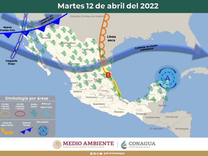 Ingresa frente frío al noroeste de México